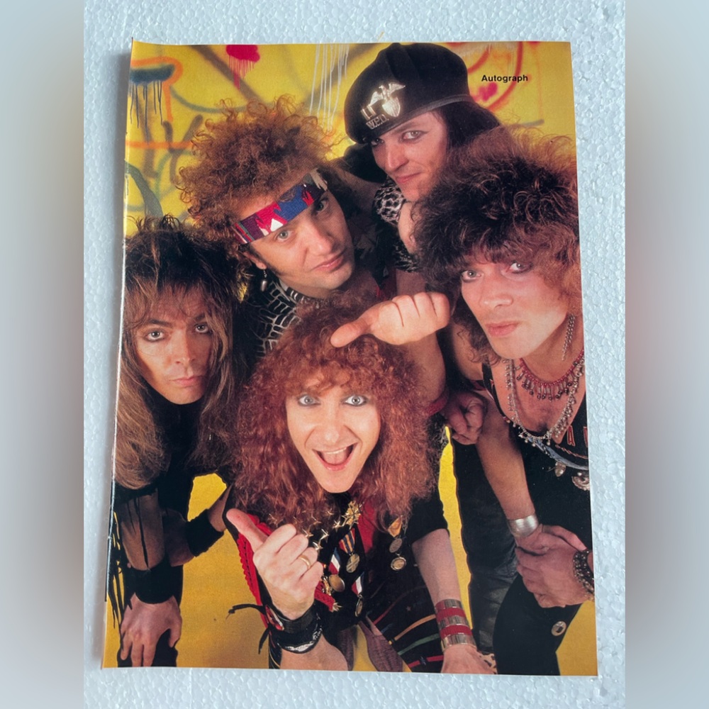 Vintage Autograph band pinup